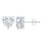 Certified 3 Carat Moissanite Heart Earrings For Women