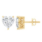 Certified 3 Carat Moissanite Heart Earrings For Women