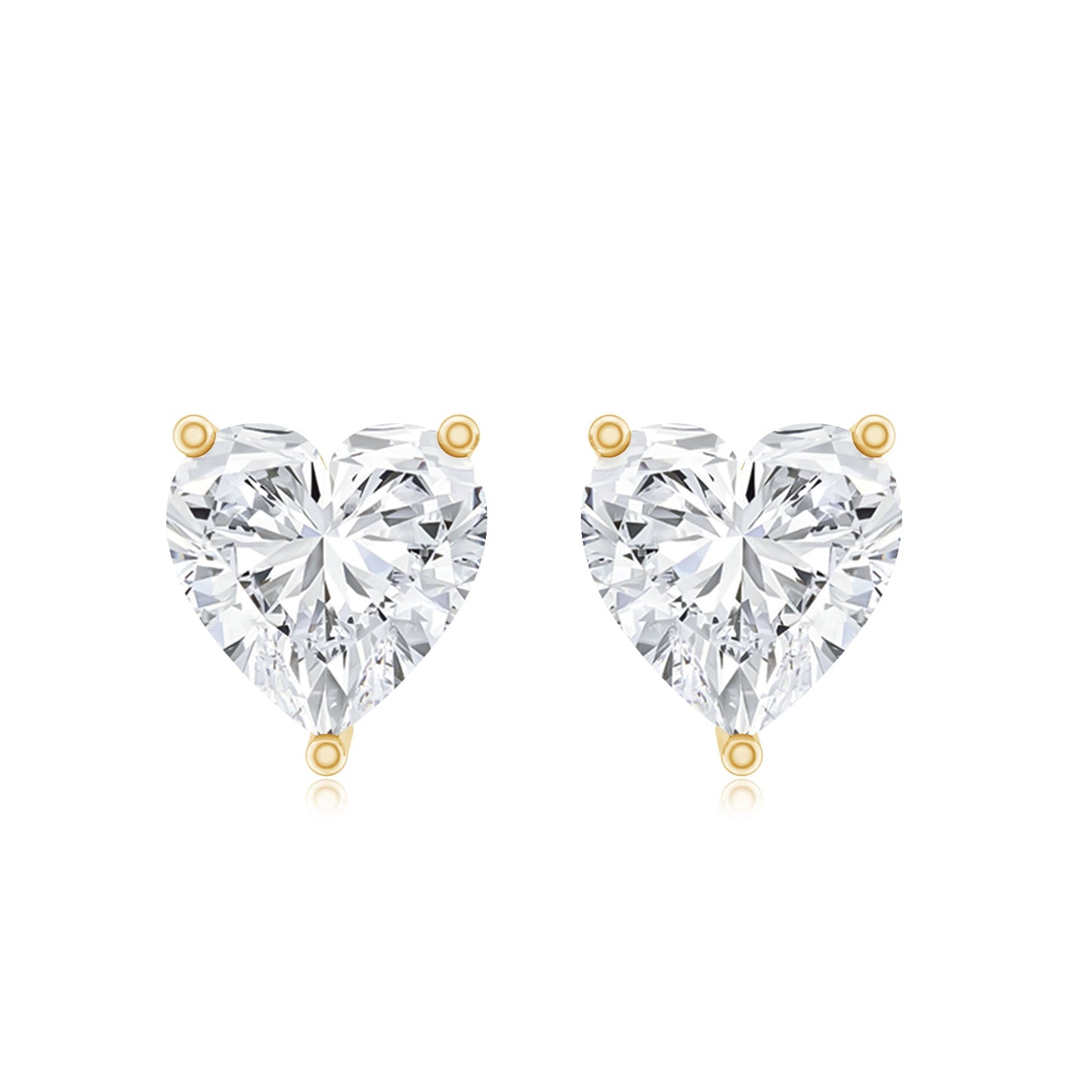 Certified 3 Carat Moissanite Heart Earrings For Women