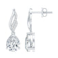 Certified 2.6 Carat Moissanite Teardrop Earrings for Wedding