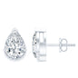 Certified 1.5 Carat Pear Shaped Moissanite Stud Earrings