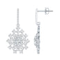 Certified Moissanite Statement Drop Earrings for Wedding