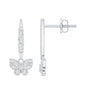 Certified Moissanite Butterfly Drop Earrings for Women