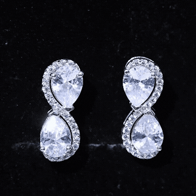 5 Carat Designer Moissanite Big Stud Earrings with Certificate