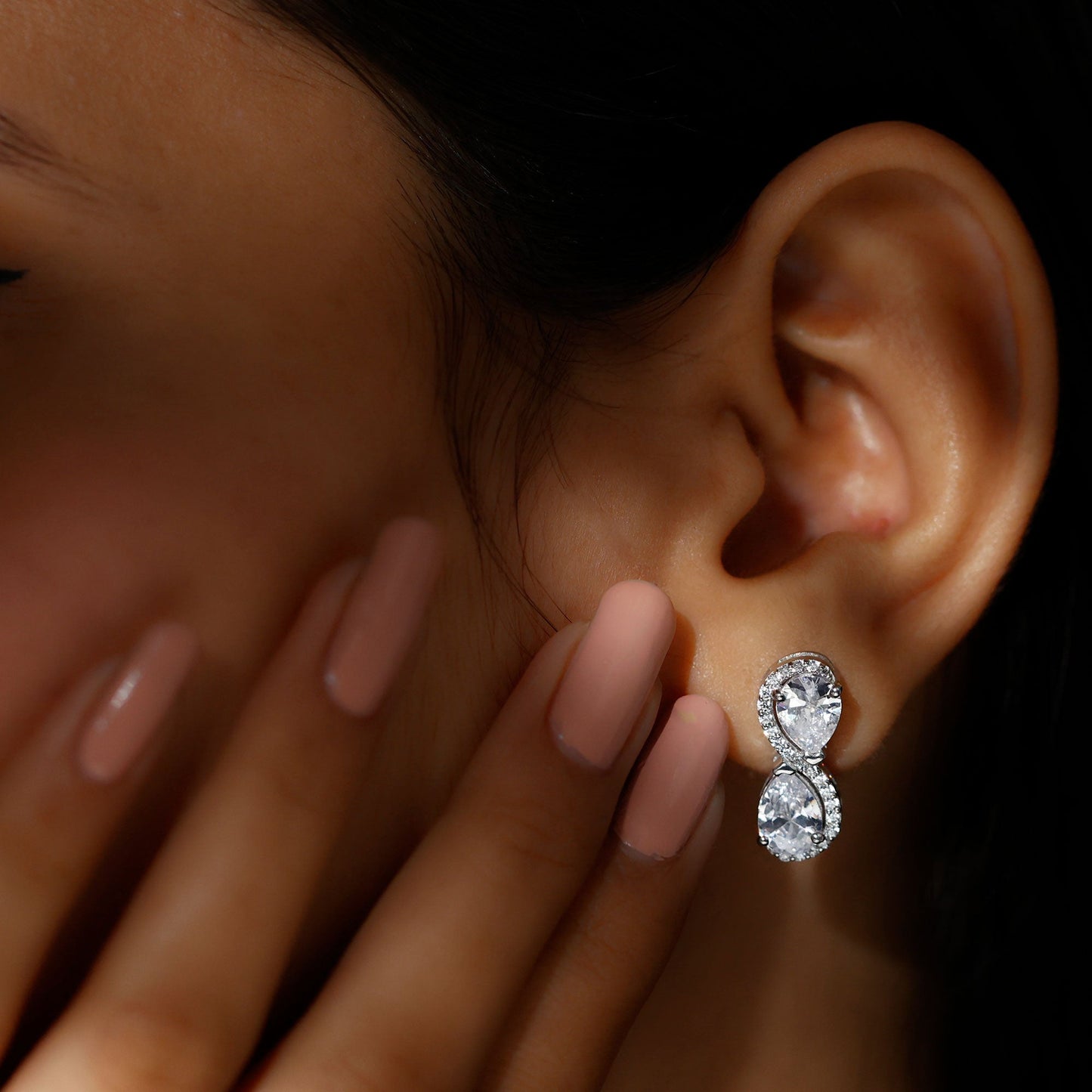 5 Carat Designer Moissanite Big Stud Earrings with Certificate