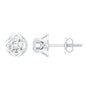 Round Diamond Solitaire Stud Earrings with Screw Back