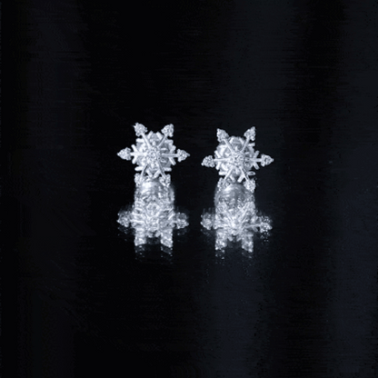 Diamond Snowflake Christmas Earrings