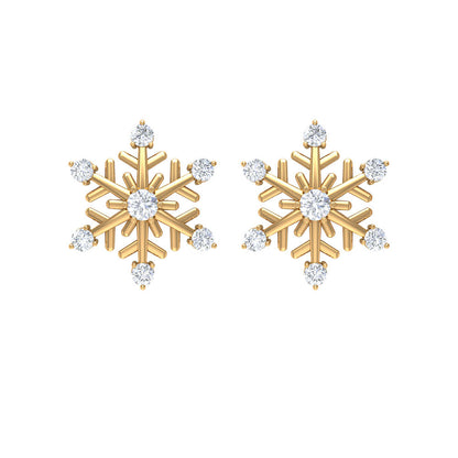 Diamond Snowflake Christmas Earrings
