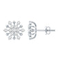 Diamond Cluster Stud Earrings
