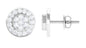 Natural Diamond Round Earrings with Screw Back