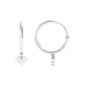 Minimal Diamond Drop Earrings with Hinged Hoop