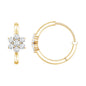 Diamond Flower Hoop Earrings For Her