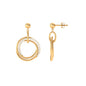 Round Cut Diamond Drop Earring with Screw Back Closure