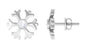 Minimal Diamond Snowflake Earrings with Screw Back