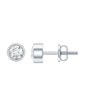 Minimalistic Bezel Set Diamond Stud Earrings