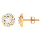Classic Diamond Cluster Earrings with Screw Back