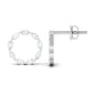 Natural Marquise Diamond Circle Earrings Studs with Screw Back