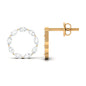 Natural Marquise Diamond Circle Earrings Studs with Screw Back