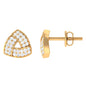 Minimal Diamond Triangle Earrings with Screw Back