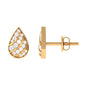 Certified Diamond Teardrop Stud Earrings For Her