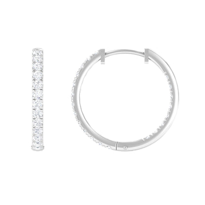 Classic Diamond Hoop Earrings with Certificate