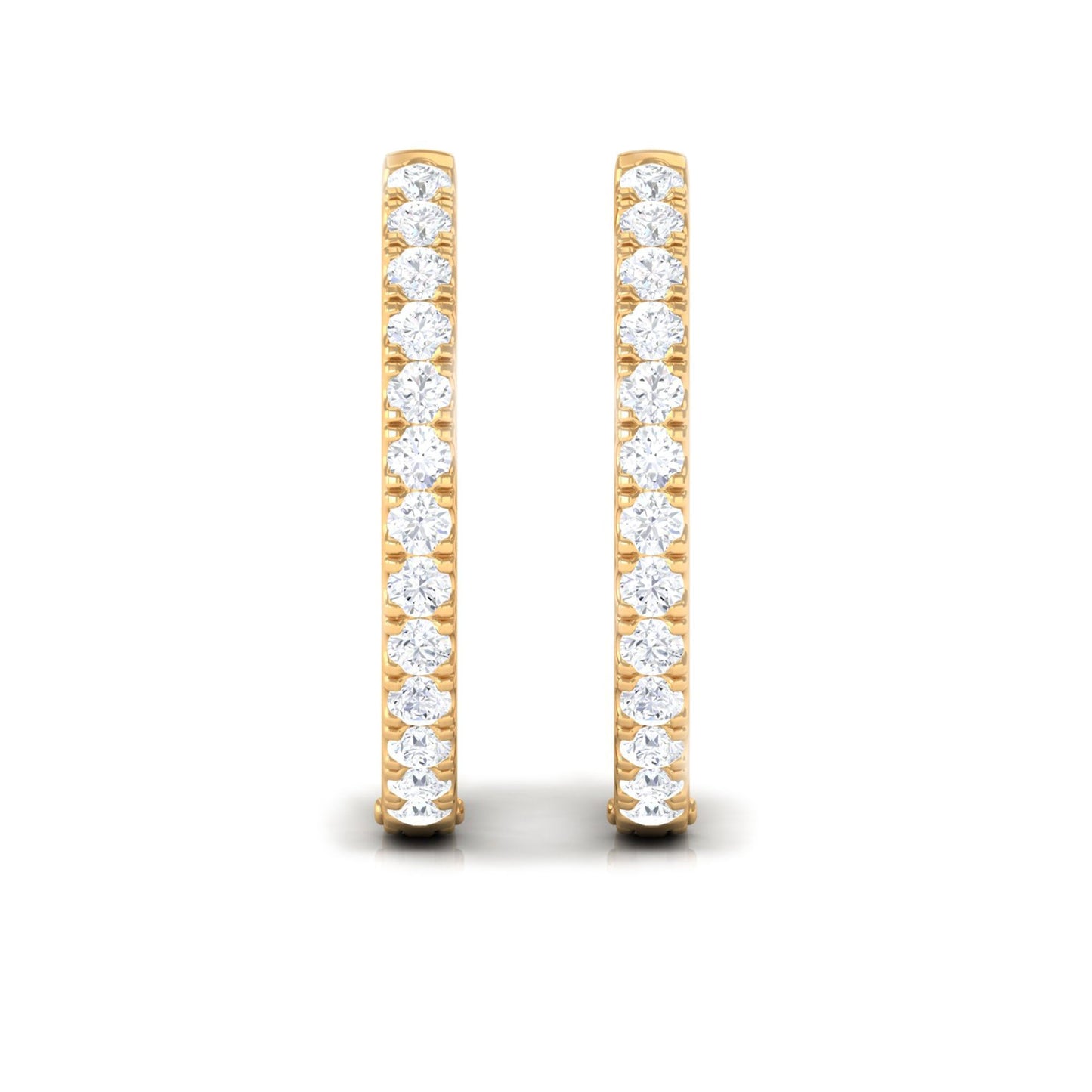 Classic Diamond Hoop Earrings with Certificate