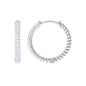 Classic Diamond Hinged Hoop Earrings with Certificate