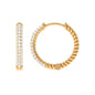 Classic Diamond Hinged Hoop Earrings with Certificate