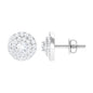 Natural Diamond Cluster Earrings with Certificate