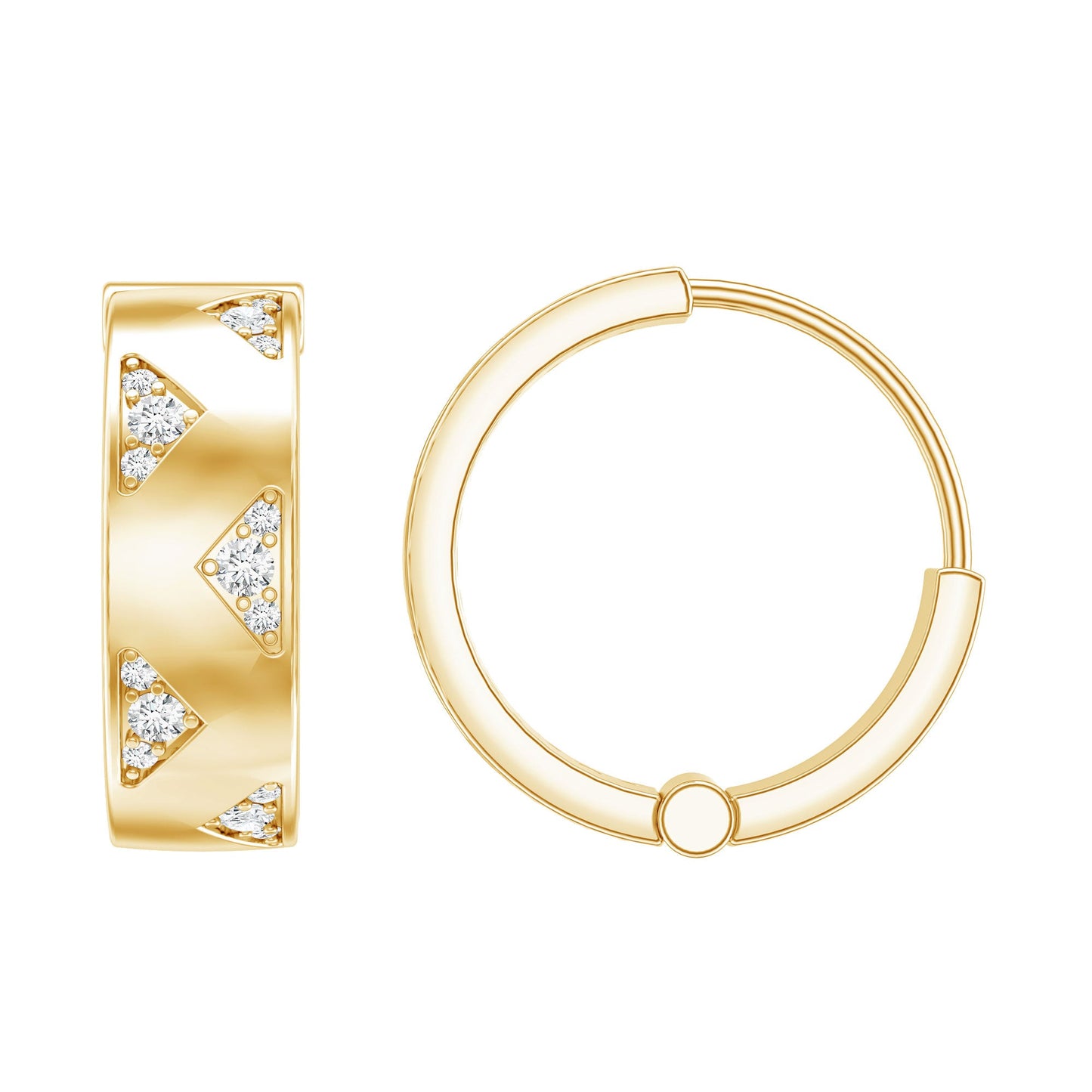Certified Diamond Hoops For Women
