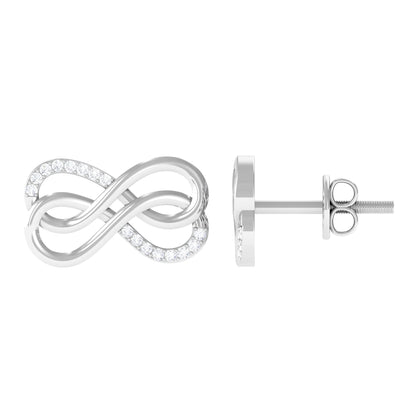 Diamond Twin Infinity Stud Earring