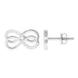 Diamond Twin Infinity Stud Earring