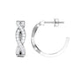 Natural Infinity Style Diamond Hoop Earrings