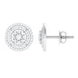 Flower Inspired Diamond Halo Stud Earrings