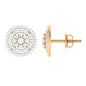Flower Inspired Diamond Halo Stud Earrings