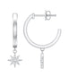 Certified Diamond Star Drop Earrings