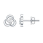 Diamond Swirl Stud Earring with Screw Back