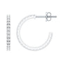 Round Shaped Diamond Hoop Earrings