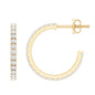 Round Shaped Diamond Hoop Earrings