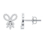 Certified Diamond Bow Earrings For Her