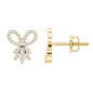 Certified Diamond Bow Earrings For Her