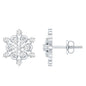 Certified Diamond Snowflake Stud Earrings