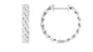 Natural Diamond Twisted Hoop Earrings with Certificate