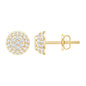 Certified Diamond Bridal Stud Earring with Screw Back