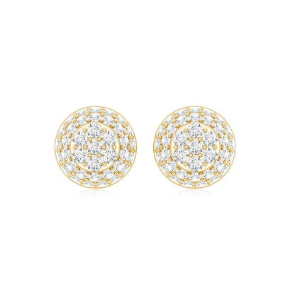 Certified Diamond Bridal Stud Earring with Screw Back