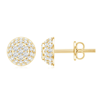 Certified Diamond Bridal Stud Earring with Screw Back