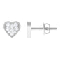 Natural Diamond Heart Shape Stud Earrings with Certificate
