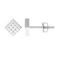 Natural Diamond Geometric Earrings with Screw Back