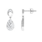 Certified Real Diamond Teardrop Earrings with Screw Back