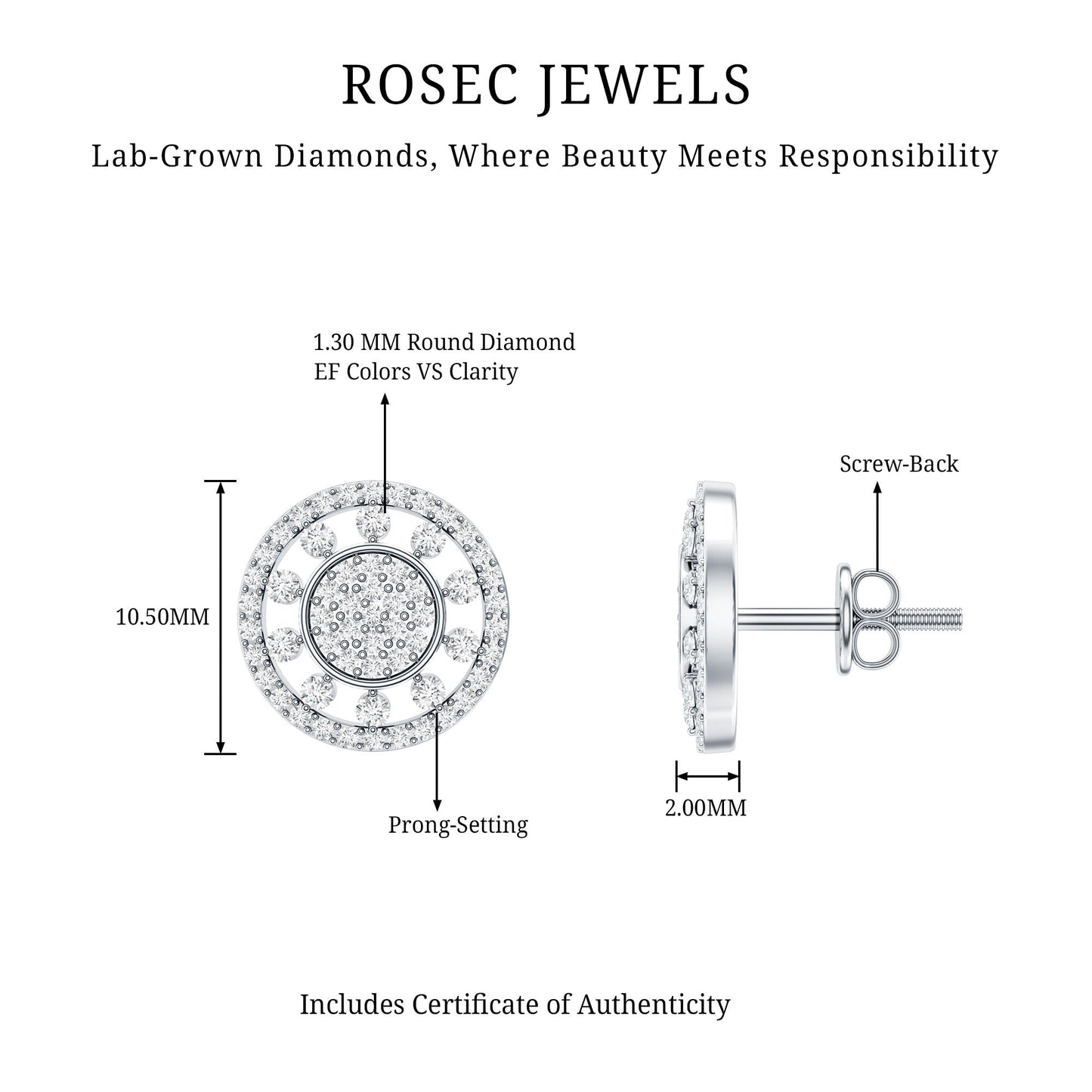 Certified Diamond Statement Ear Studs
